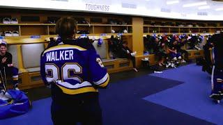 Blues celebrate Nathan Walker's first hat trick