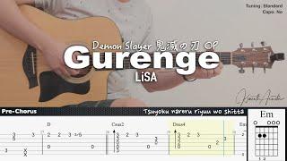 (FREE TAB) Gurenge 紅蓮華 (Demon Slayer 鬼滅の刃 OP) - LiSA | Fingerstyle Guitar | TAB + Chords + Lyrics