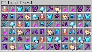 Minecraft UHC but chests drop infinite OP loot..