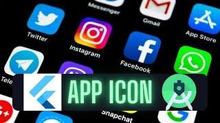 Change App Icon and name In Android Studio Flutter | App Icon | App Name | Flutter