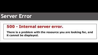 500 - Internal Server Error