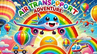 Air Transport Names for Kids | Fun and Educational Video About Flying Machines