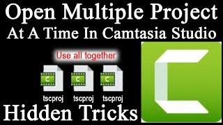 How to Open|Use|Combine Multiple projects file at a time in Camtasia Studio