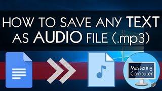 HOW TO SAVE ANY TEXT AS AUDIO FILE (.mp3) || GOOGLE TRANSLATE