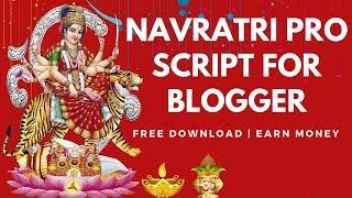 Navratri free festival wishing website script for blogger 2018 pro script download and earn money