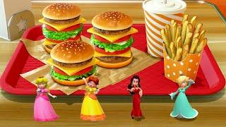 Mario Party, but Peach works at McDonald's