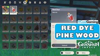 On the Stage, Behind the Stage (How to Collect Red Dye and Pine Wood) - Genshin Impact