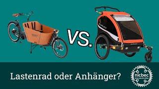 Lastenrad oder Anhänger | Was ist im Alltag besser?