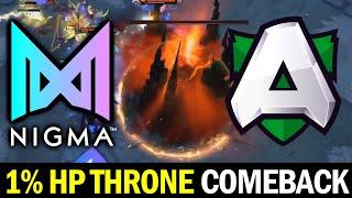 The BEST COMEBACK? 1% HP Throne Comeback — NIGMA vs ALLIANCE