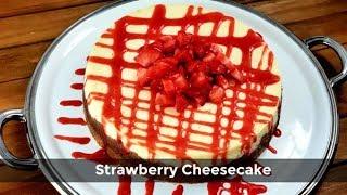 Strawberry Cheesecake Recipe | How to Make a New York Cheesecake | Amy Learns to Cook