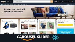 Build a AMAZON Responsive Carousel Slider with React-Slick in REACT JS.