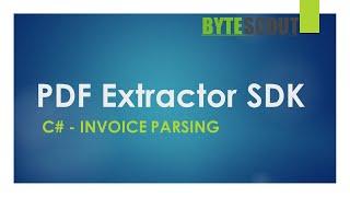 PDF Extractor SDK - C# - Invoice Parsing