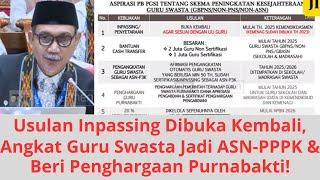 Usulan Inpassing Dibuka Kembali, Angkat Guru Swasta Jadi ASN-PPPK dan Beri Penghargaan Purnabakti