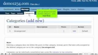 How to add, edit, delete posts categories in WordPress | Tutorial