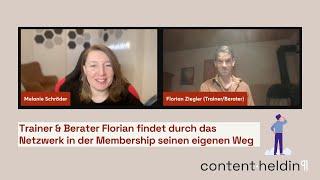 Trainer Florian Ziegler findet durch das Netzwerk in der Membership für LinkedIn seinen eigenen Weg