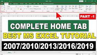 How to Use Home Tab in MS #Excel | Explain All Option of Home Tab | 2007| 2010 | 2013 | 2019 | Hindi