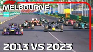 The FASTEST F1 2023 Cars VS The FASTEST F1 2013 Cars at Melbourne Grand Prix