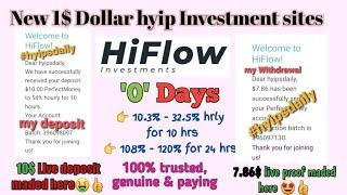 New 1$ dollar hyip investment site 2021: #hiflow.cc | 107% After 24 hrs. My deposit: 10$ #hyipsdaily