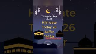 Islamic Calendar Hijri date today Chand ki tarikh #shorts #trending #viralshorts #islam #viral