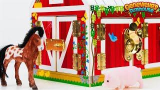 Teach Kids Animal Names with fun wooden Barn toy!