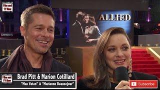Brad Pitt & Marion Cotillard Laugh & Share Jokes At The Allied UK Premiere