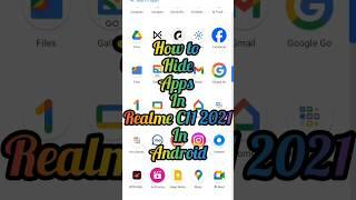 how to hide apps in realme c11 2021 in Android #v9द technical