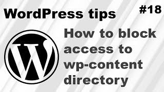 How to block access to the wp-content uploads folder