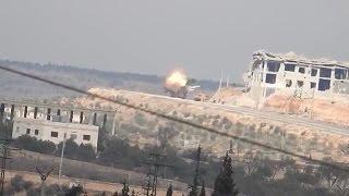 Double ATGM hit on Turkish M60T tank and Cobra armored vehicle in Syria