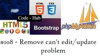 phpmyadmin #108 Can't edit/delete row from table phpmyadmin (common problem)