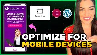 How to Make Optimize Website for MOBILE Devices in Elementor Flexbox Container [Responsive Website]