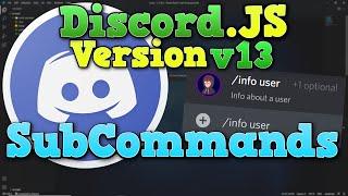 [NEW] How To Make SubCommands for a Discord Bot || Discord.JS v13 2022