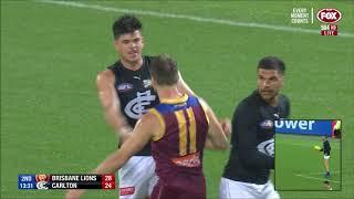 Matthew Kennedy fights back - Carlton Blues @ Brisbane Lions