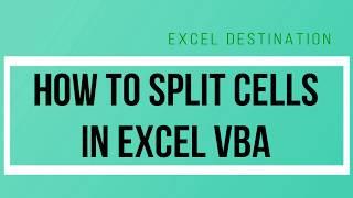 VBA Split Function - How to Split Cells in Excel VBA