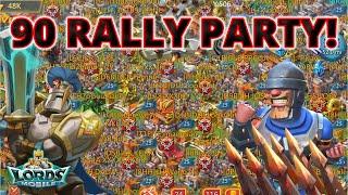 We Ran A 90 Rally Party In K757! Run For Your Life! - Lords Mobile