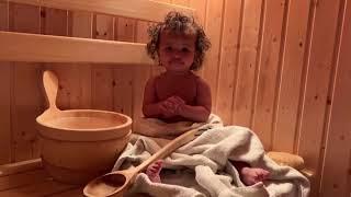 Baby in the sauna