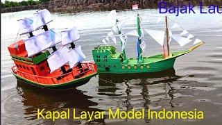 Review Kapal Layar Bajak Laut, Dua Model Indonesia Dan Hindia. Mainan Dari Rembiga.