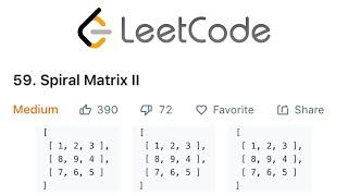 LeetCode Spiral Matrix II Solution Explained - Java
