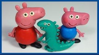 Лепим Свинку Джорджа из пластилина. Мультик. Свинка Пеппа. Peppa Pig in plasticine.