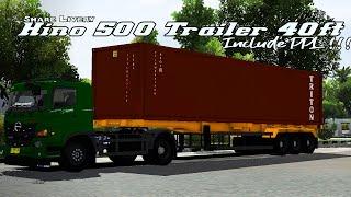 Share mod, livery&PPL V1 || mod truck hino trailer kontainer 40ft terbaru