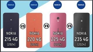 Nokia 215 4G (2024) vs Nokia 220 4G (2024) vs Nokia 225 4G (2024) vs Nokia 235 4G (2024) | VS