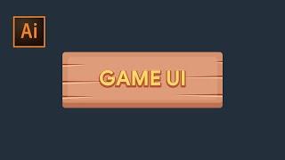 Adobe illustrator create wood UI Button