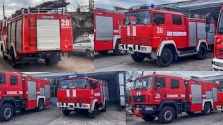 Magirus Deutz departure to fire in Ukraine, Nikopol city