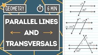 PARALLEL LINES AND TRANSVERSALS | Find the Angle Measure | Geometry Online Lesson