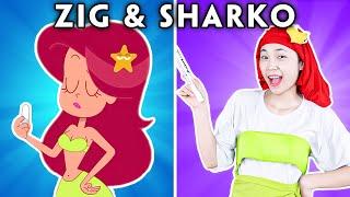 Sharko's Magic Show With Marina - Zig & Sharko With Zero Budget! | Zig and Sharko Funny Animation