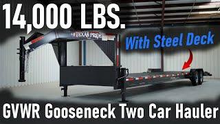 14k LB GVWR Gooseneck 2 Car Hauler