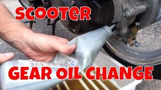 How to change the gear oil on a scooter.