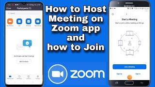 How to host meeting on ZOOM Cloud Meetings app and how to join a meeting