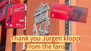 Liverpool fans message to Jürgen Klopp thank you for special moments