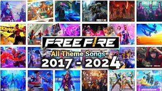 FREE FIRE ALL THEME SONGS 2017 TO 2024  | FF THEME SONGS OB01 - OB45 UPDATE ( LOBBY SONGS )
