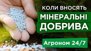 Коли вносять мінеральні добрива? Агроном 24/7